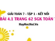 Bài 4.1 SGK Toán 7 tập 1 Kết nối tri thức